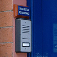 photo of an access control door entry system