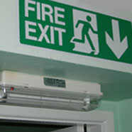 photo of an emergency lighting installation